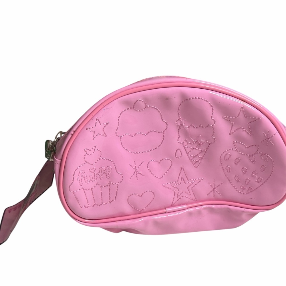 Fluff Pink Embroidered Cosmetic Bag New - Picture 3 of 12